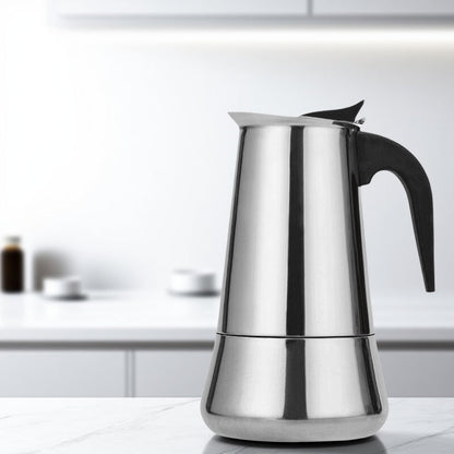 Cafeteira Moka Clássica em Aço Inoxidável