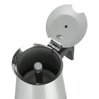 Cafeteira Moka Clássica em Aço Inoxidável