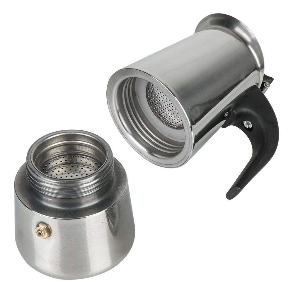Cafeteira Moka Clássica em Aço Inoxidável