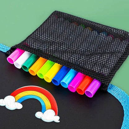 Livro Infantil Apagável com Canetas – 10 Páginas Reutilizáveis para Desenho e Pintura Montessori