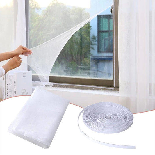 Tela Mosquiteiro para Janela 150x180cm com Velcro Autocolante Removível Anti-Inseto - Compre 1 Leve 2